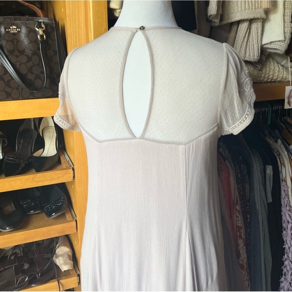 ⭐️BOGO FREE⭐️ MAURICE’S Sheer Top Trapeze Dress with Mesh Yoke Medium - Picture 3 of 12